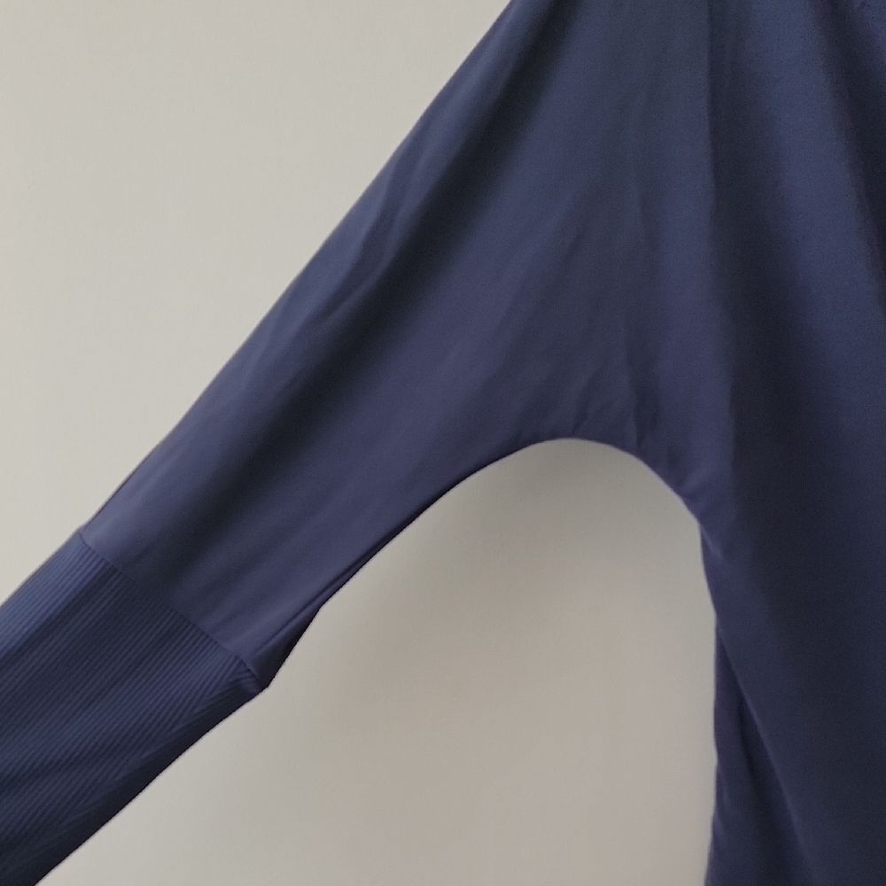 Soft Surroundings Drape Neck Long Sleeve Tee Blue Size S - Picture 9 of 13